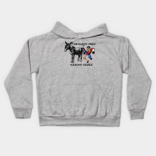 The Axe Shoppe | Throwing Axes and Kicking A$$ Kids Hoodie